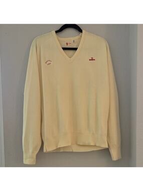 Vintage Cream V-Neck Sweater Wonder Bread